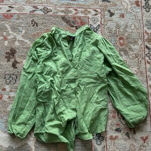 Massimo Dutti Olive Green Blouse